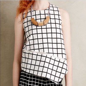 3 for $30 Anthro Maeve windowpane zipper tank